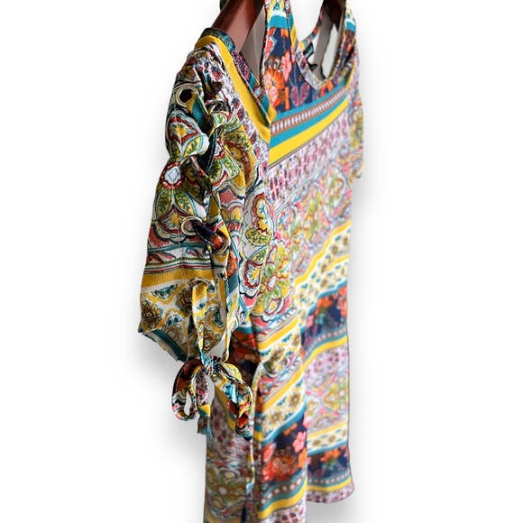 Sequin Hearts Girls Cold Shoulder Tie-Back Dress - Picture 3 of 5